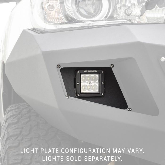 Go Rhino 241743T - BR6/BR11 Light Plates - Textured Black