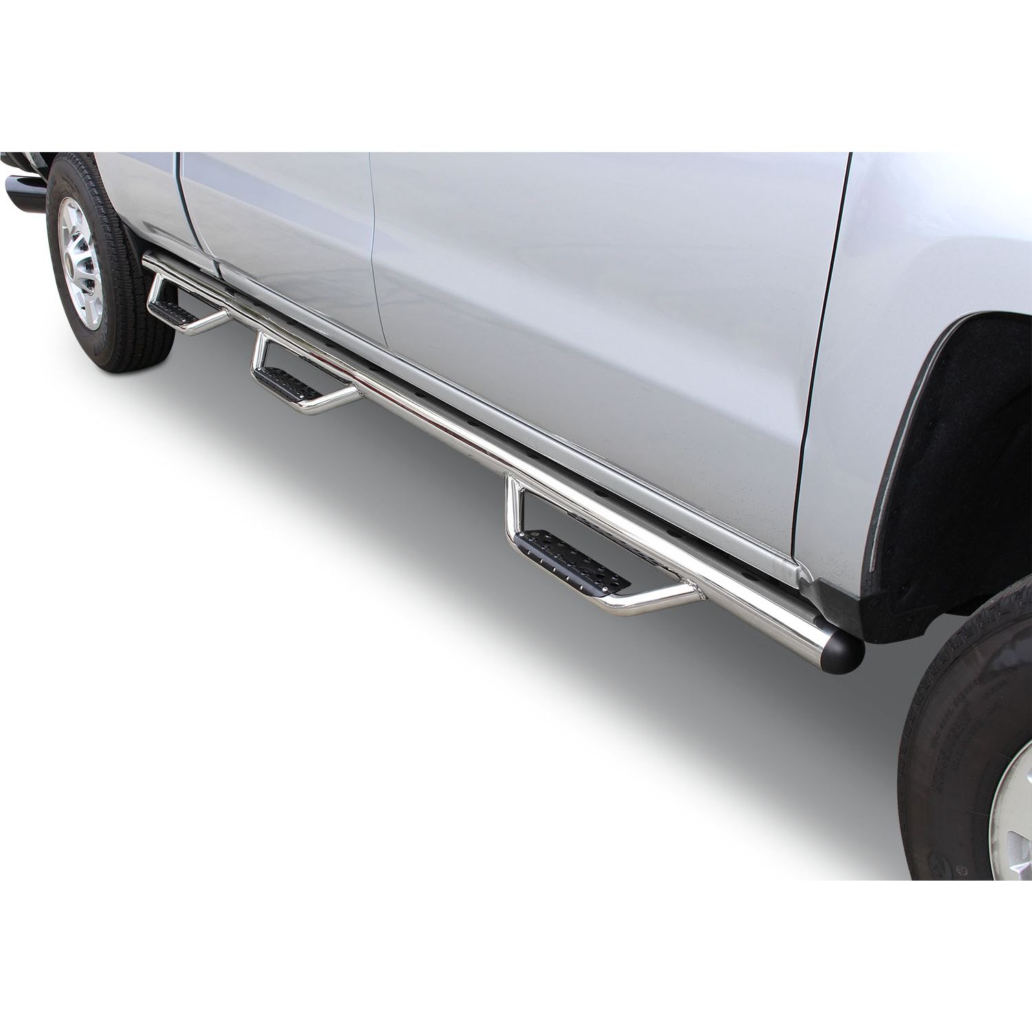 Go Rhino D362271PS - Dominator D3 1 Piece SideSteps With Mounting Bracket Kit - Wheel to Wheel - Polished Stainless Steel