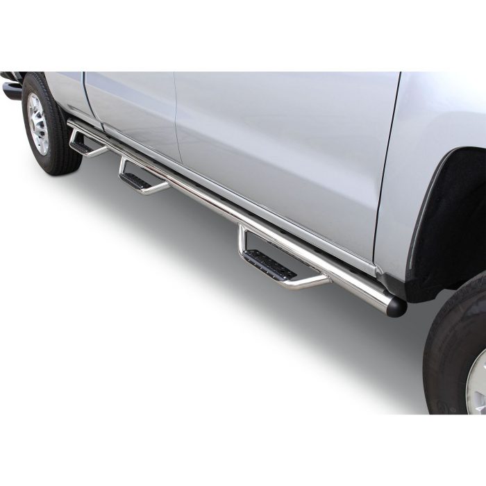 Go Rhino D360881PS - Dominator D3 1 Piece SideSteps With Mounting Bracket Kit - Wheel to Wheel - Polished Stainless Steel