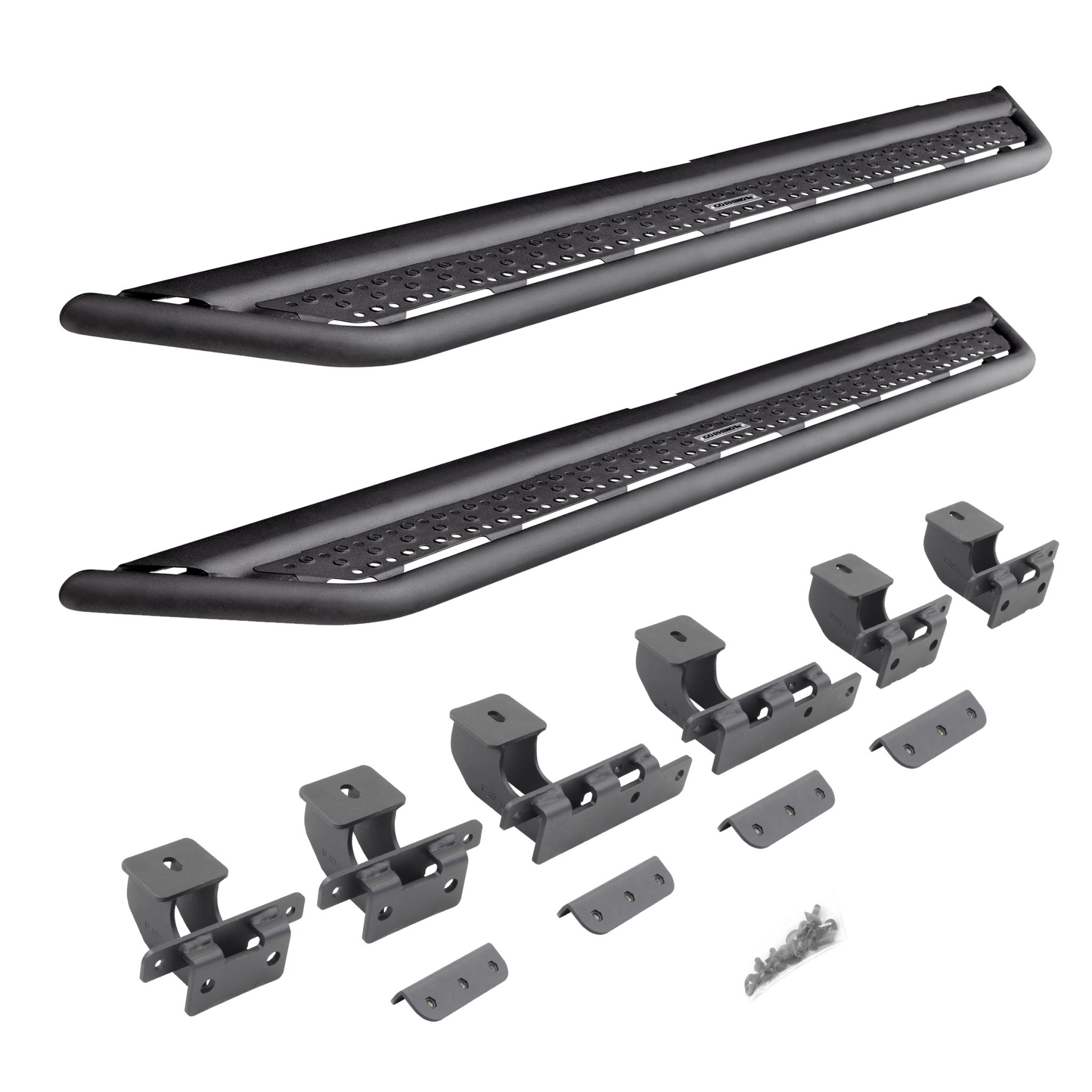 Go Rhino D64129T - Dominator Xtreme D6 SideSteps With Mounting Bracket Kit - Textured Black
