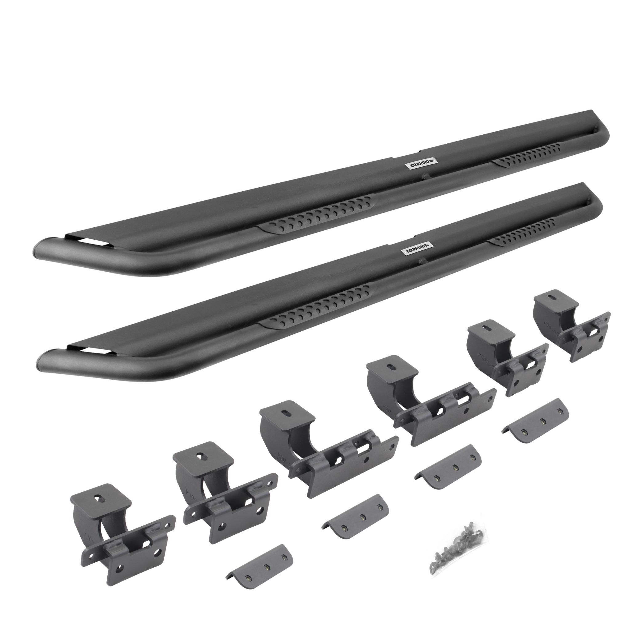 Go Rhino DS4029T - Dominator Xtreme DS SideSteps With Mounting Bracket Kit - Textured Black