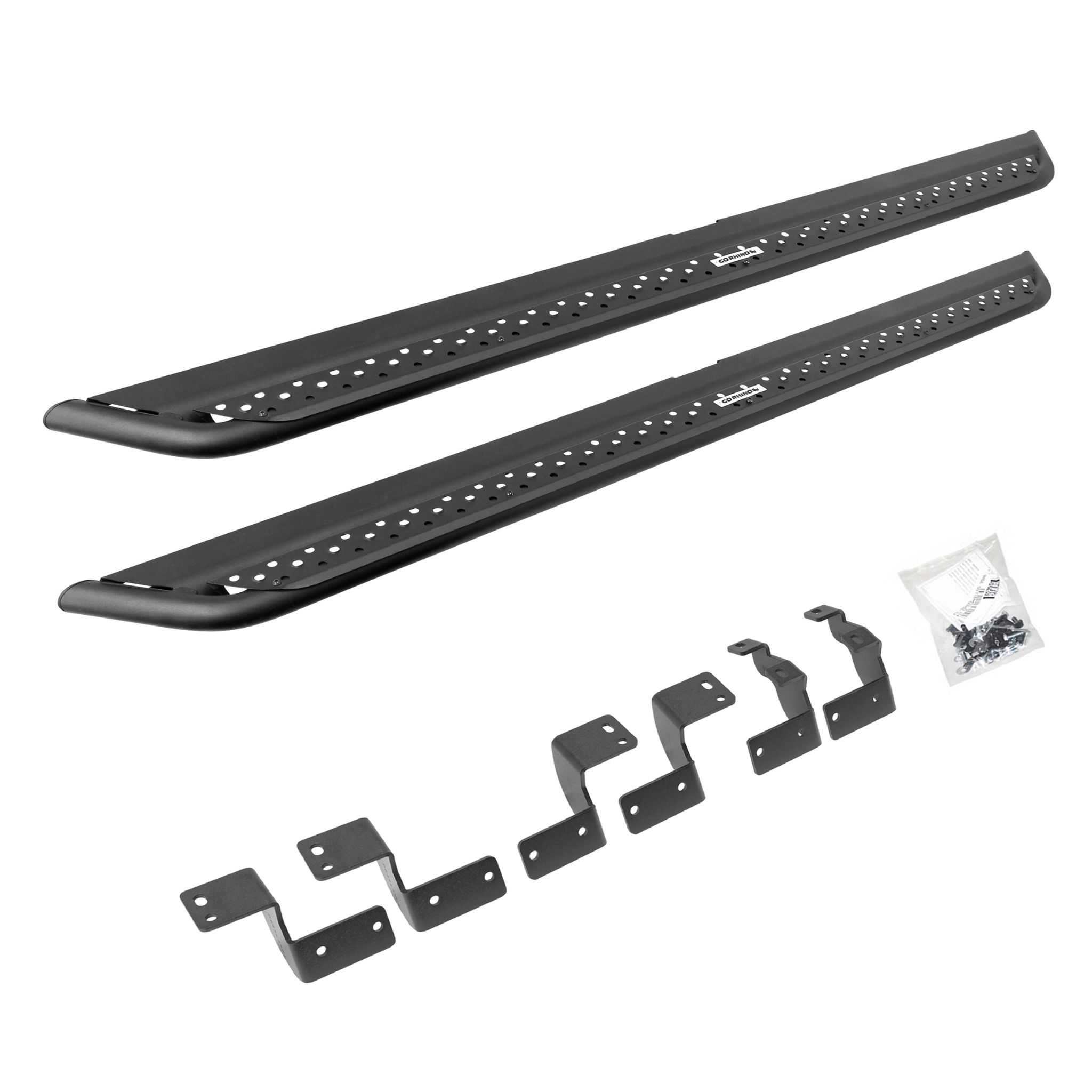Go Rhino DSS4425T - Dominator Xtreme DSS SideSteps With Mounting Bracket Kit - Textured Black