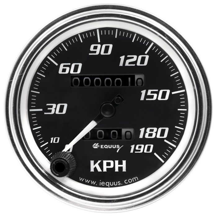 3-3/8 in. Chrome Mechanical KPH Speedometer