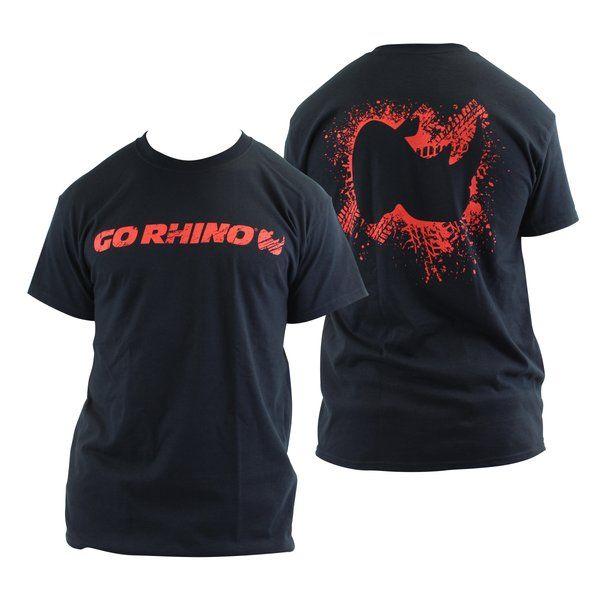 Go Rhino EX0380M - Go Rhino Splatter Logo Tee, Red on Black, Medium