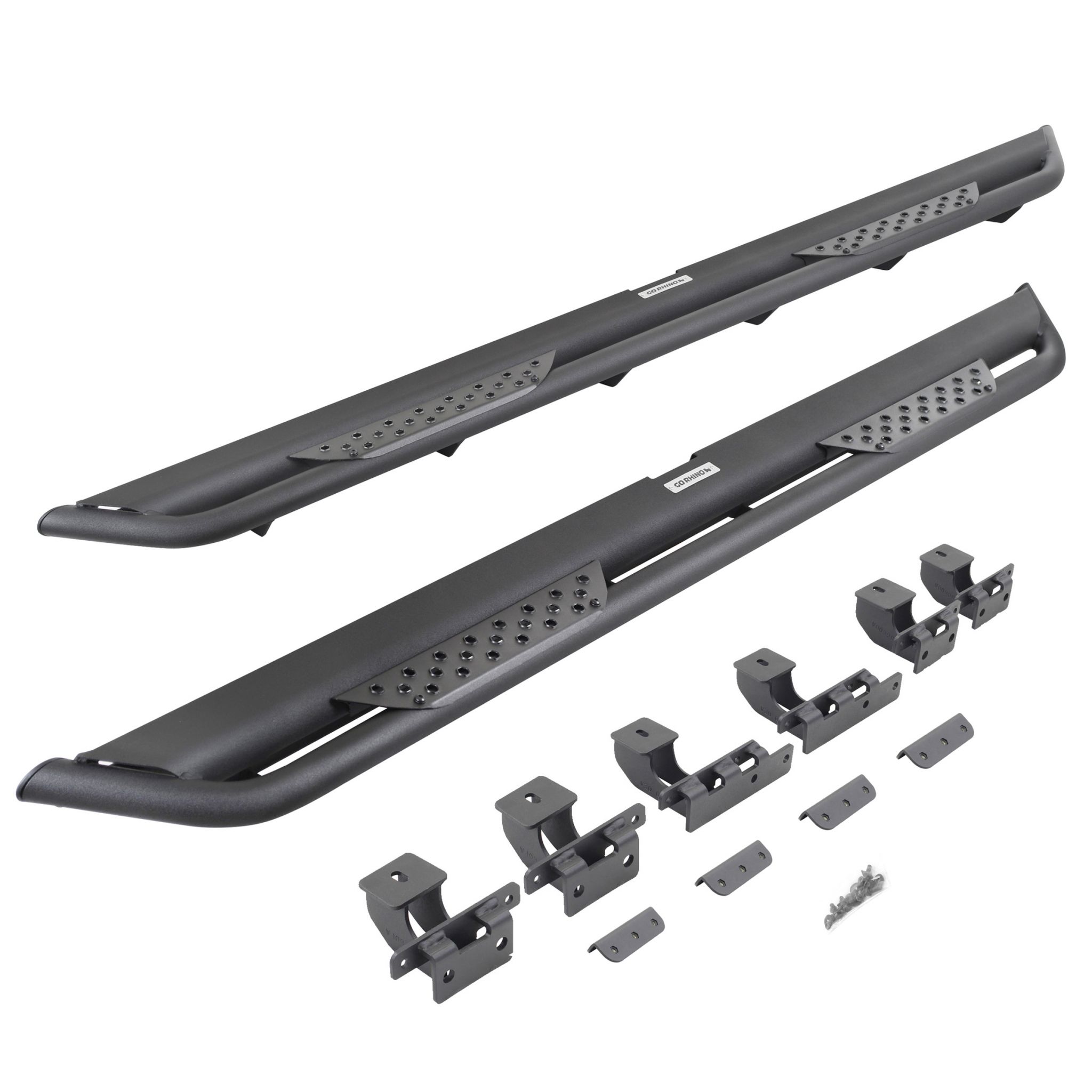 Go Rhino DT4506T - Dominator Xtreme DT Side Steps with Mounting Bracket Kit - Textured Black