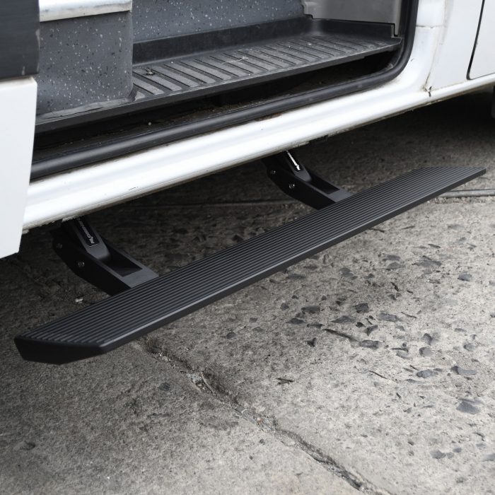 Go Rhino 20410125PC - E1 Electric Running Boards With Mounting Brackets - Textured Black