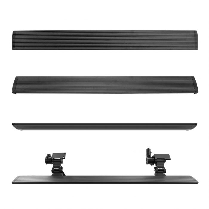 Go Rhino 20410125PC - E1 Electric Running Boards With Mounting Brackets - Textured Black