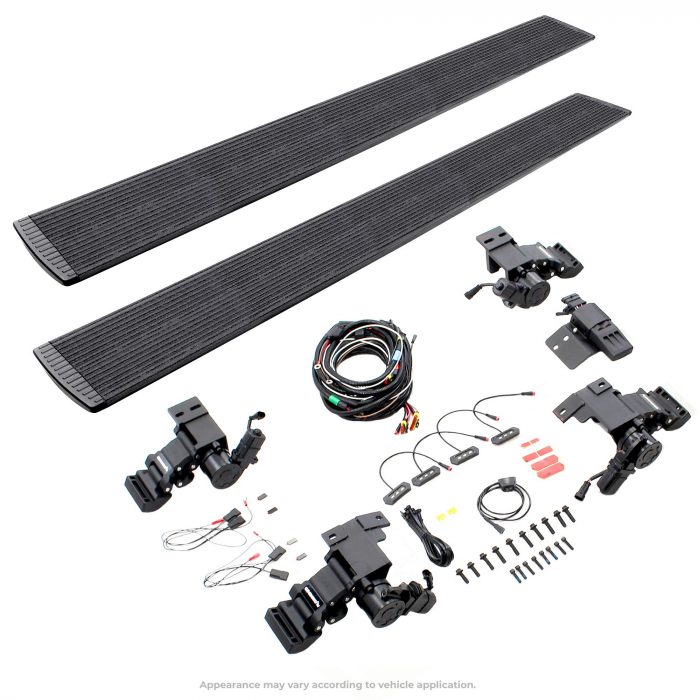 Go Rhino 20443580T - E1 Electric Running Boards With Mounting Brackets - Protective Bedliner Coating