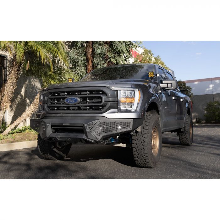 Go Rhino 343981T - Element Front Bumper with Power Actuated Hide-Away Light Bar Mount - Textured Black