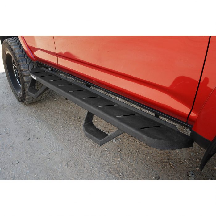 Go Rhino 6344256820T - RB10 Running Boards With Mounting Brackets & 2 Pairs of Drop Steps Kit - Protective Bedliner Coating