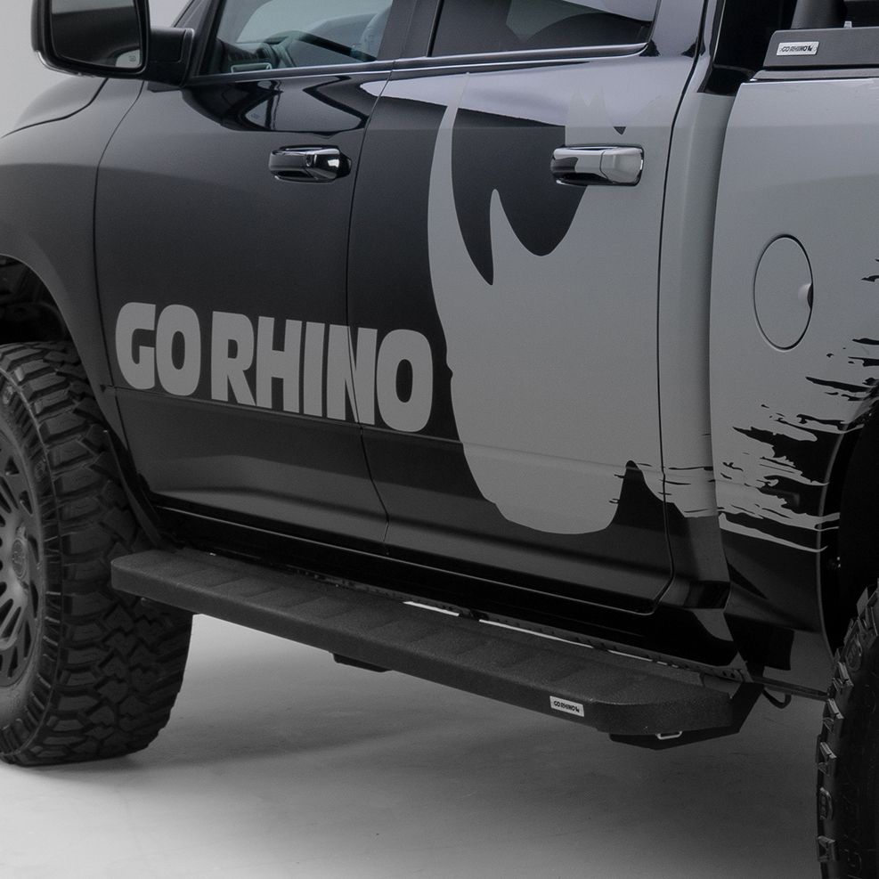Go Rhino - 63410687T - RB10 Running Boards With Mounting Brackets - Protective Bedliner Coating
