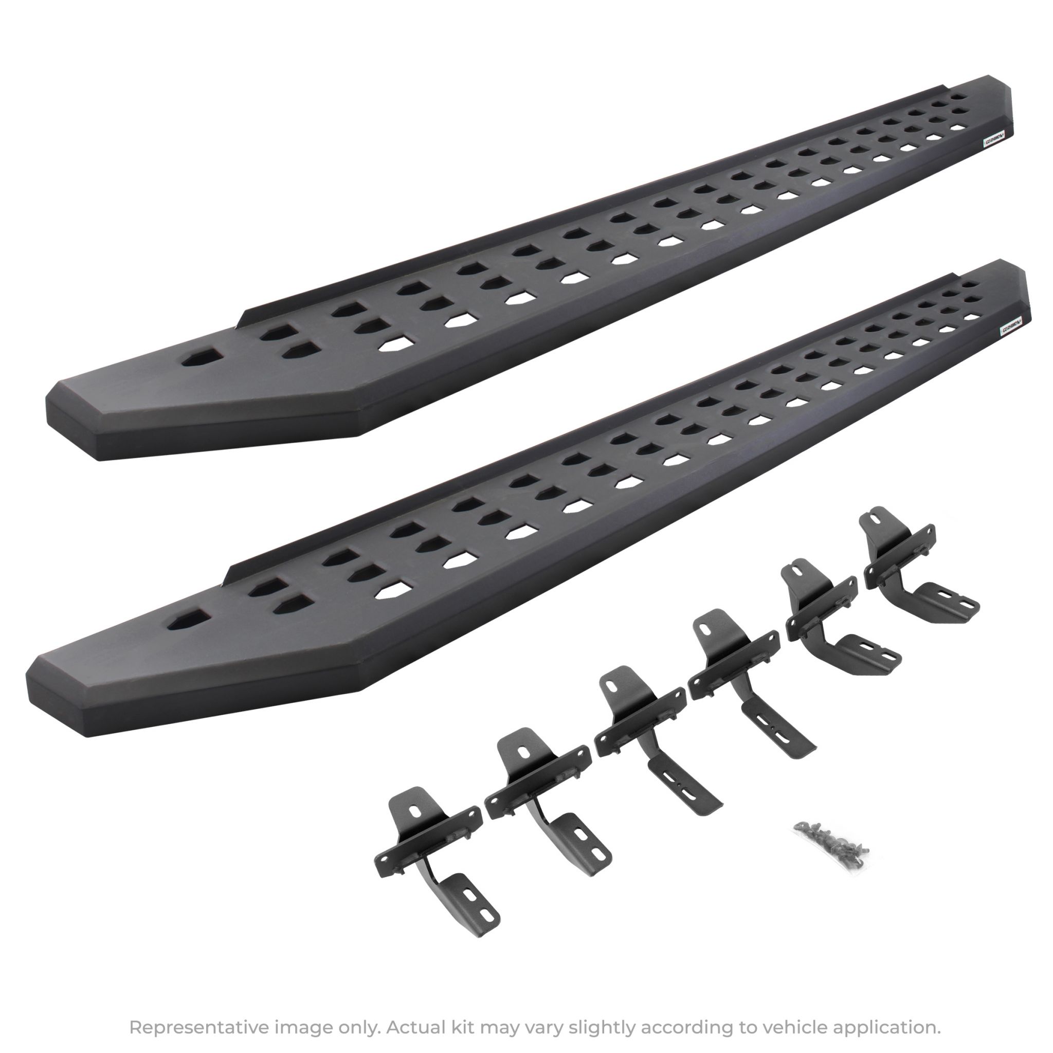 Go Rhino 69423580PC - RB20 Running Boards With Mounting Brackets - Textured Black