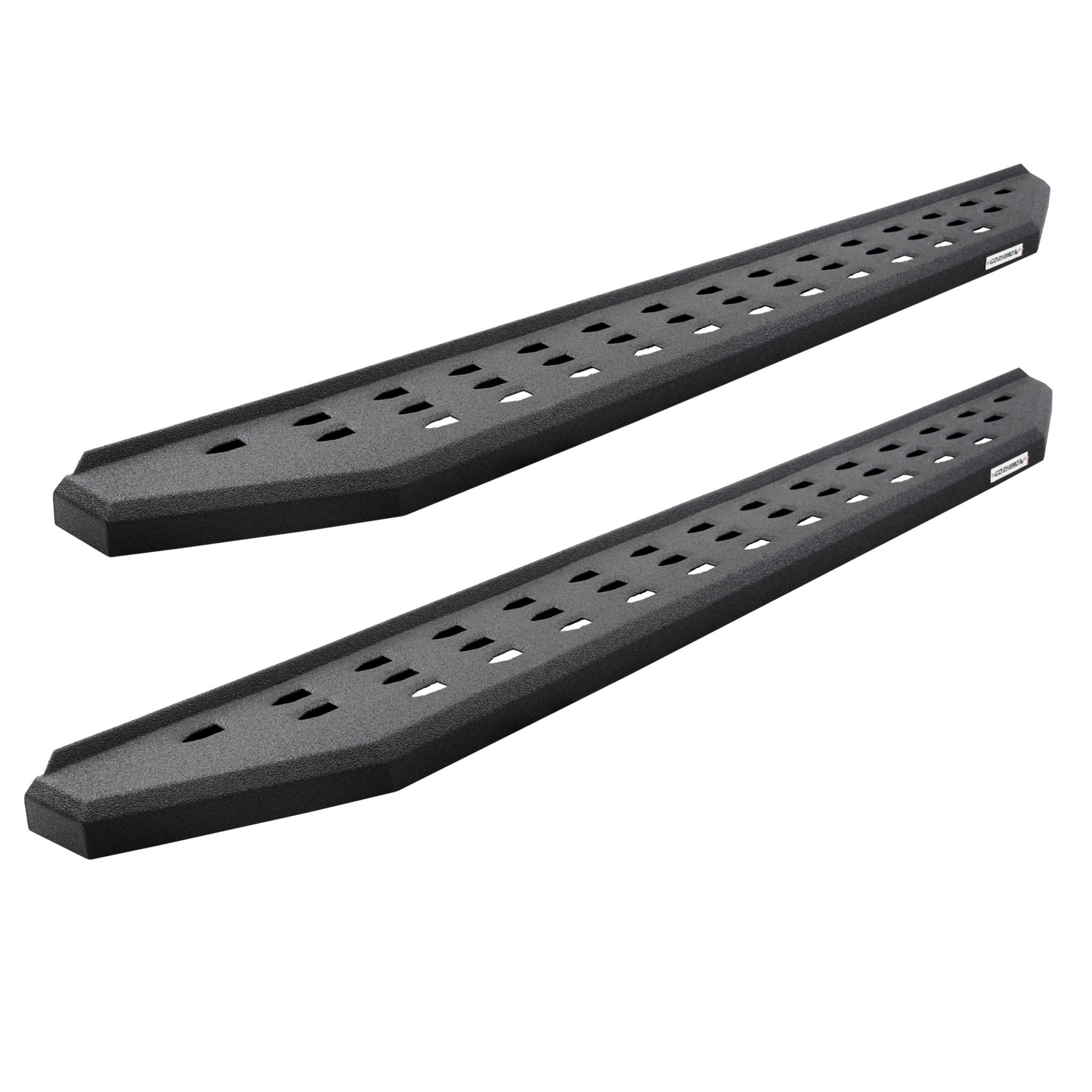 Go Rhino - 6941508720T - RB20 Running Boards With Mounting Brackets & 2 Pairs of Drop Steps Kit - Protective Bedliner Coating