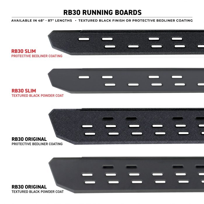 Go Rhino 69630687PC - RB30 Running Boards with Mounting Bracket Kit - Textured Black