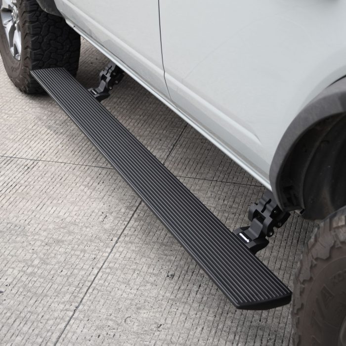 Go Rhino 20412974PC - E1 Electric Running Boards With Mounting Brackets - Textured Black