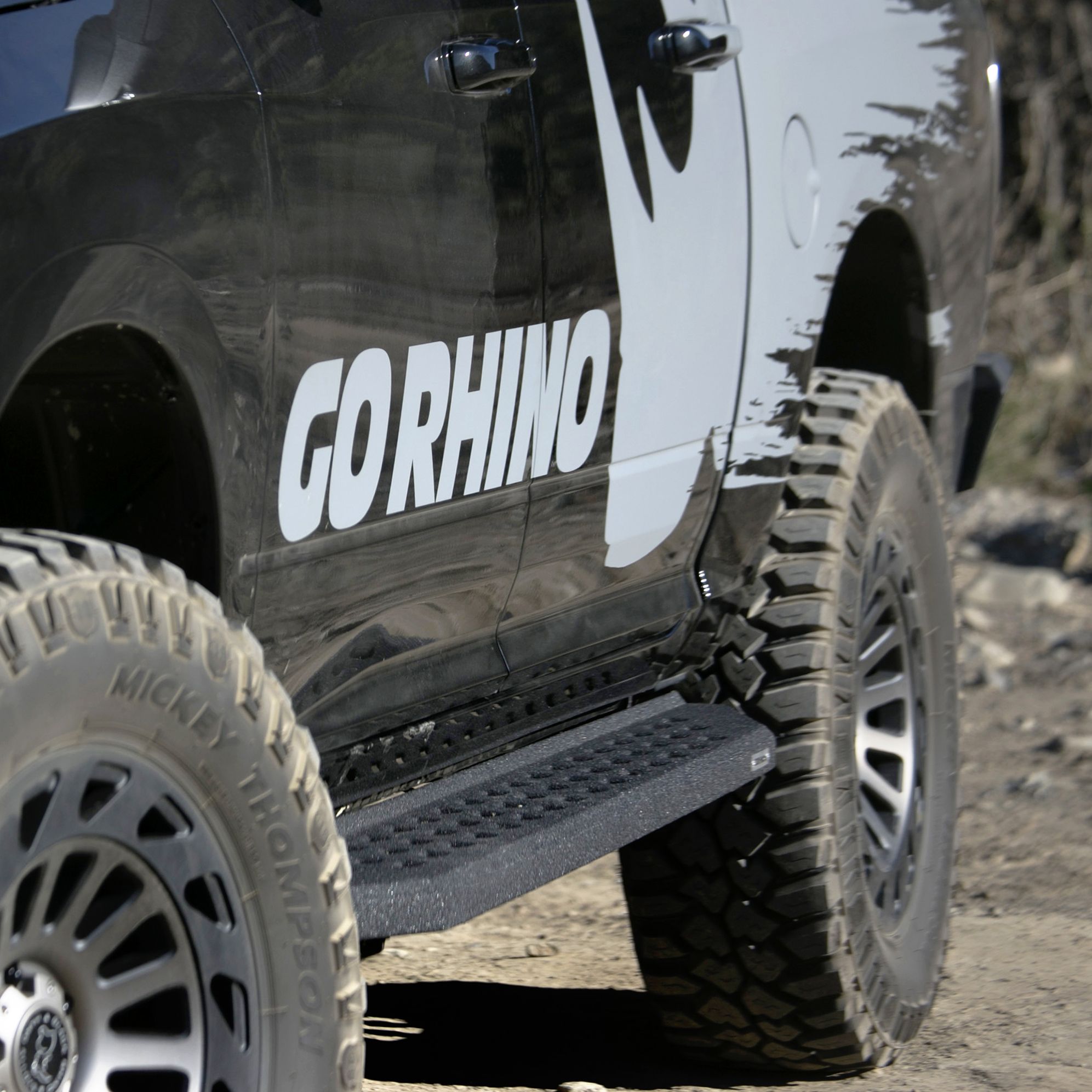 Go Rhino - 69410687T - RB20 Running Boards With Mounting Brackets - Protective Bedliner Coating