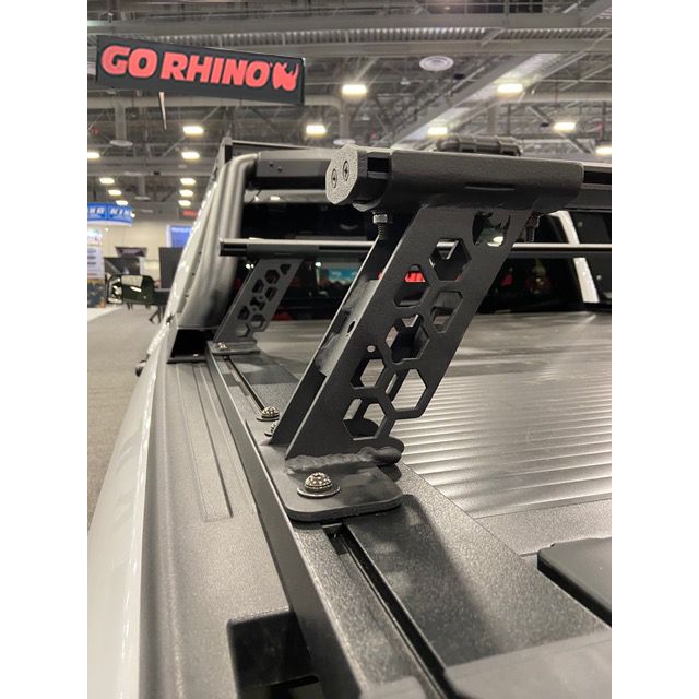 Go Rhino 5935015T - XRS Cross Bars - Bed Rail Kit for Full/Mid Sized Trucks W/Tonneau Cover T-Tracks- Textured Black