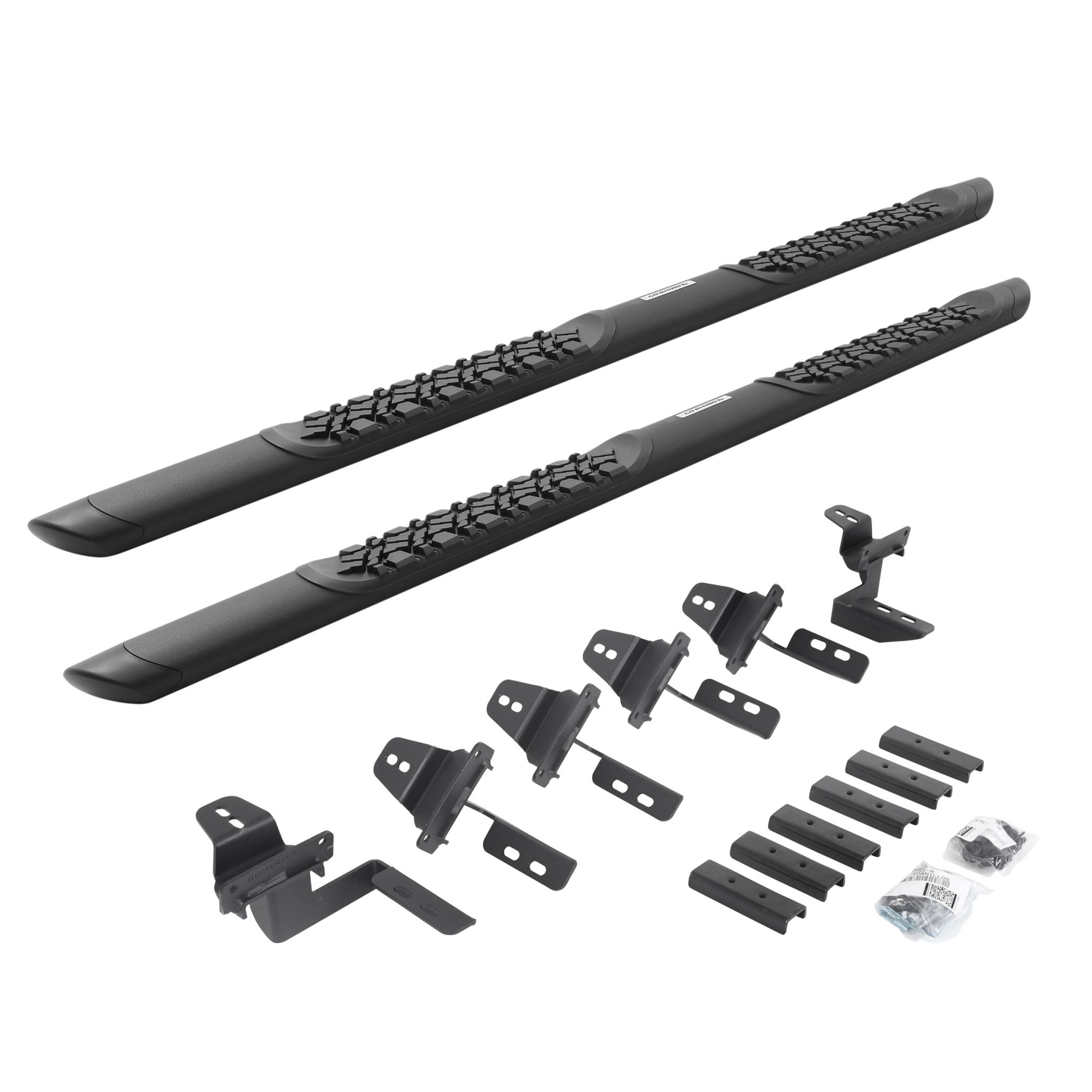 Go Rhino V3450568T - V3 Series Aluminum Side Steps with Mounting Brackets - Textured Black