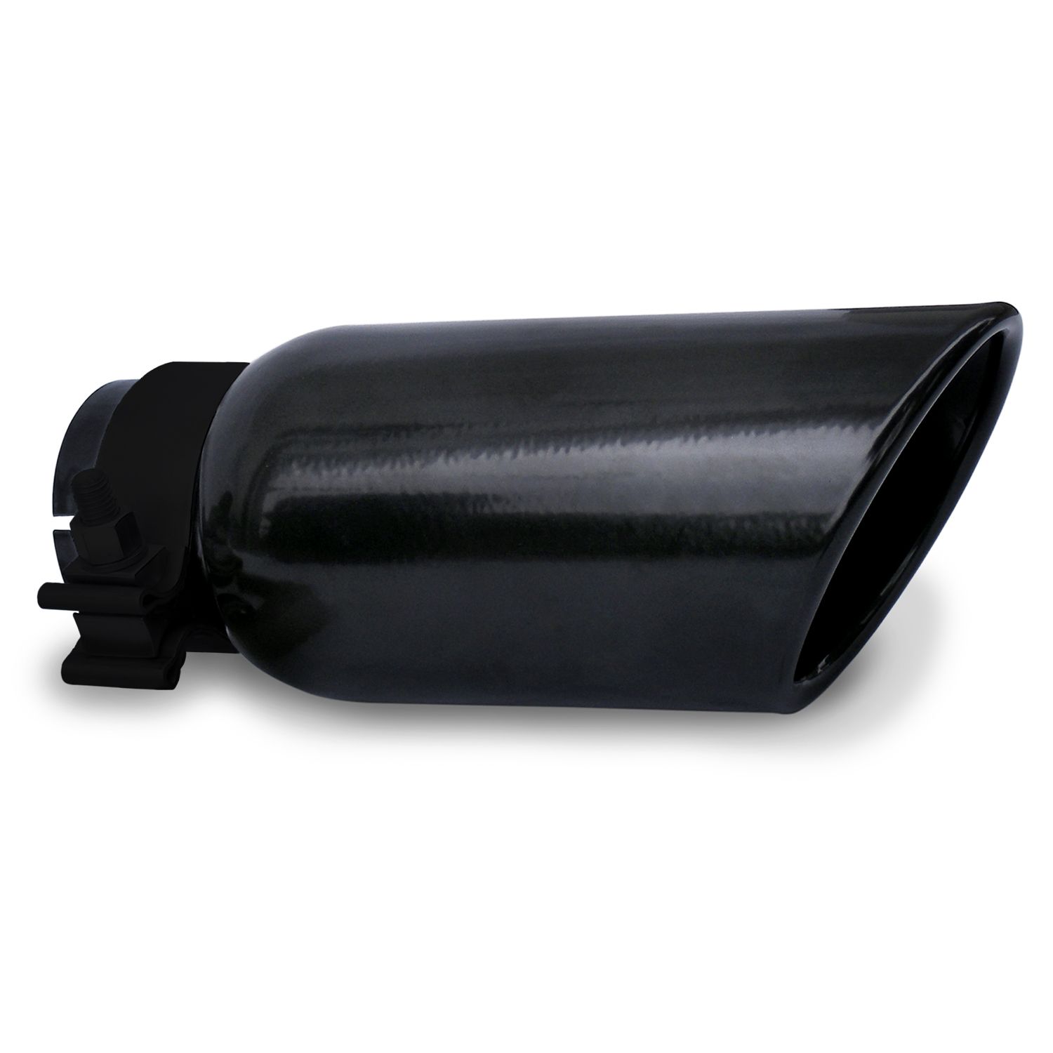 Go Rhino GRT234410B - Black Powder Coated Stainless Steel Exhaust Tip - Textured Black