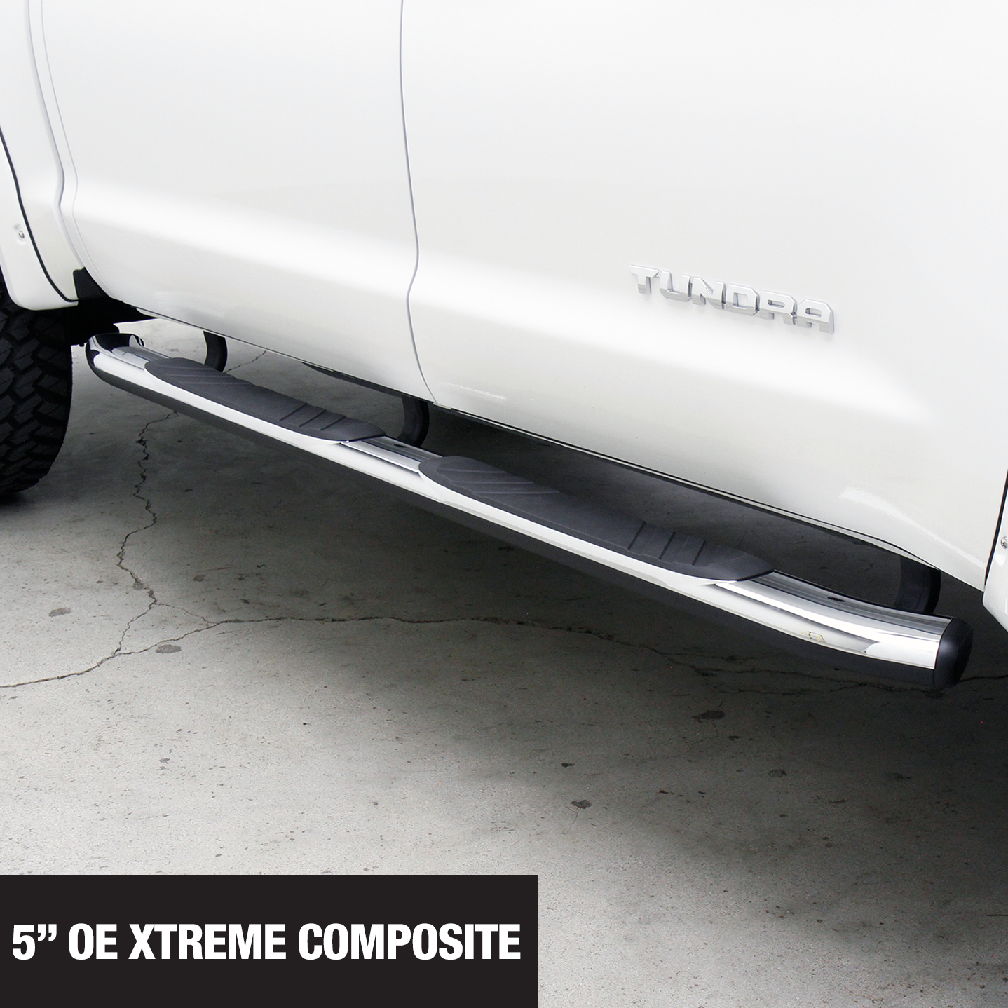 Go Rhino 685415580CC - 5" OE Xtreme Composite SideSteps With Mounting Bracket Kit - Chrome
