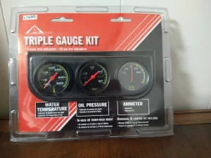 TRIPLE GAUGE KIT 2" BLACK ELECTRICAL ACCURATE INSTRUMENTS 17680