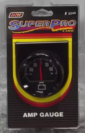 Super Pro 2 Inch Black / Black Bezel Amp Gauge #2245