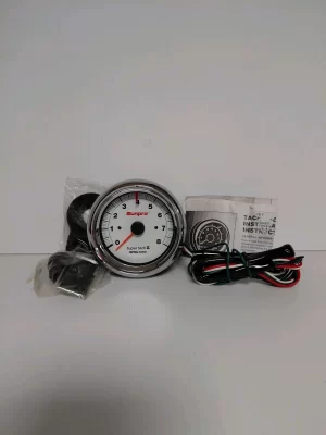 SUNPRO Super Tach II CP7903 TACHOMETER 3 3/8" WHITE/CHROME