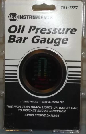 Sunpro Brand /NAPA Instruments 2 Inch Bar Gauge Oil pressure 701-1757
