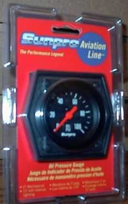 Sunpro 2" Mechanical Oil Pressure Gauge Black / Black Bezel 0-100 PSI CP8081
