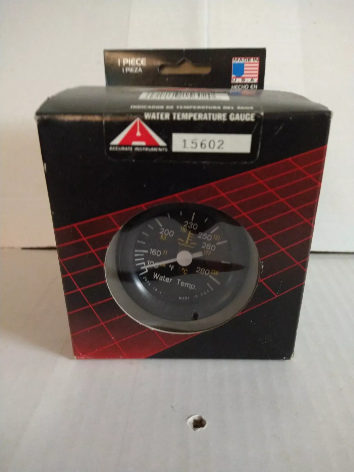 Warter Temp ACCURATE INSTRUMENTS 15602 GUAGE MWT 280F 12 VDC 72 AUTO