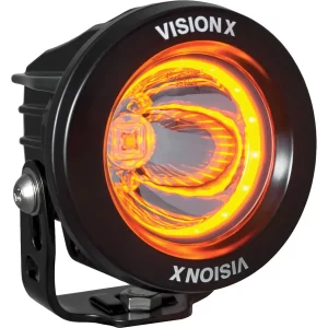 3.7" OPTIMUS ROUND AMBER HALO SERIES PRIME BLACK 10-WATT LED LIGHT 15 DEGREE BE