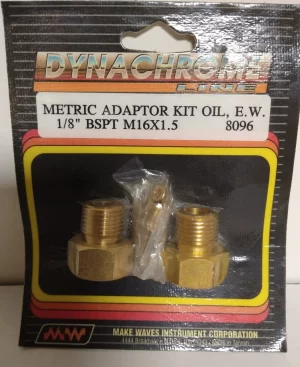 NEW WAVE METRIC BRASS ADAPTER FOR MECHANICAL WATER/OIL GAUGE 8096