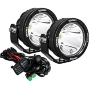 PAIR OF 4.7" SINGLE SOURCE 40 WATT CANNON CG2 LIGHTS INCLUDING HARNESS USING DT