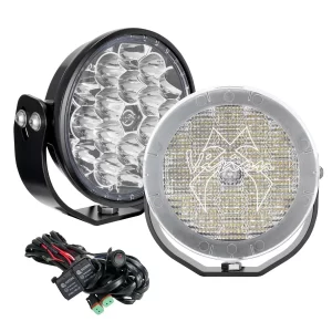 PAIR OF 8.7" 30 LED VL OFFROAD SERIES DUAL FUNCTION KIT WITH WF COVERS AND HARNE