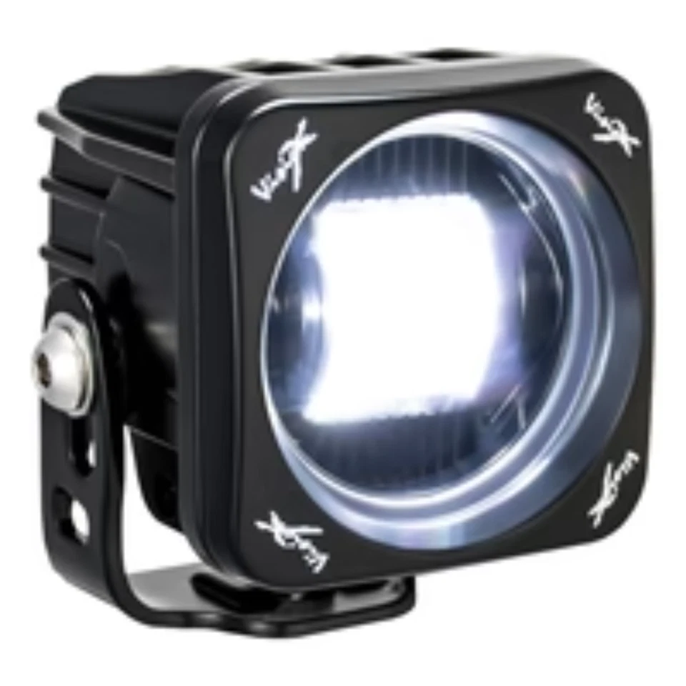 SINGLE 3.0" SQUARE MINI CANNONS SAE J583 FOG BEAM PATTERN W/ PIGTAIL - Image 4