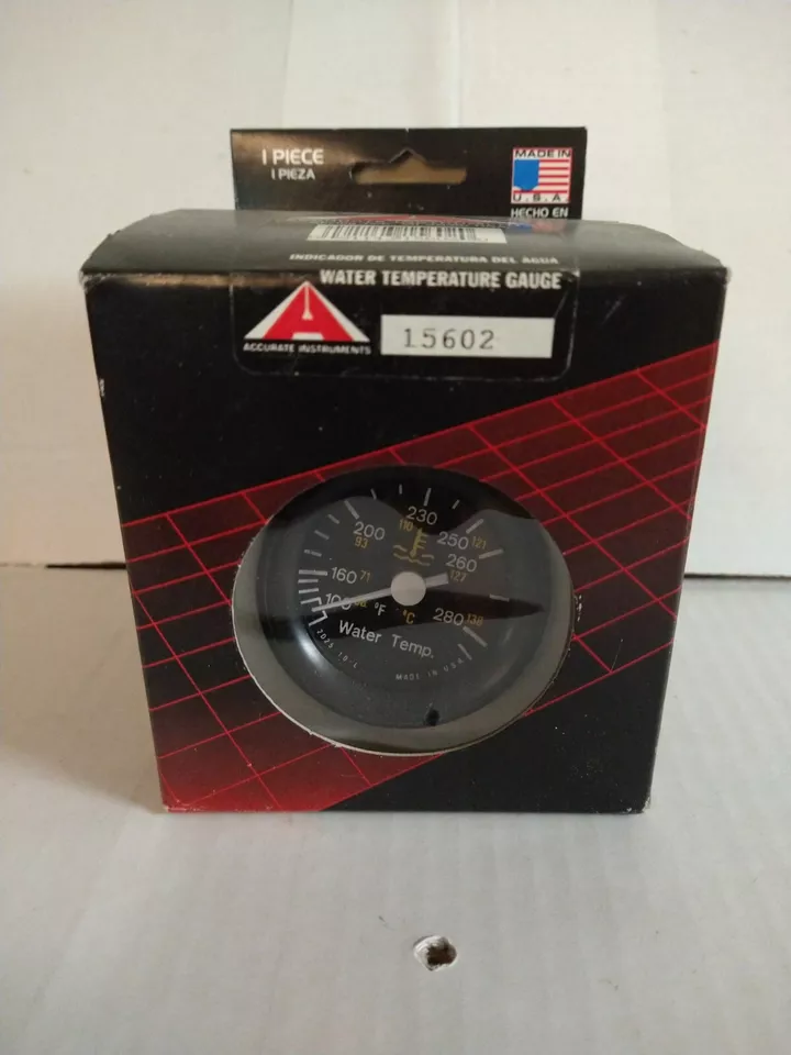 Warter Temp ACCURATE INSTRUMENTS 15602 GUAGE MWT 280F 12 VDC 72 AUTO - Image 2